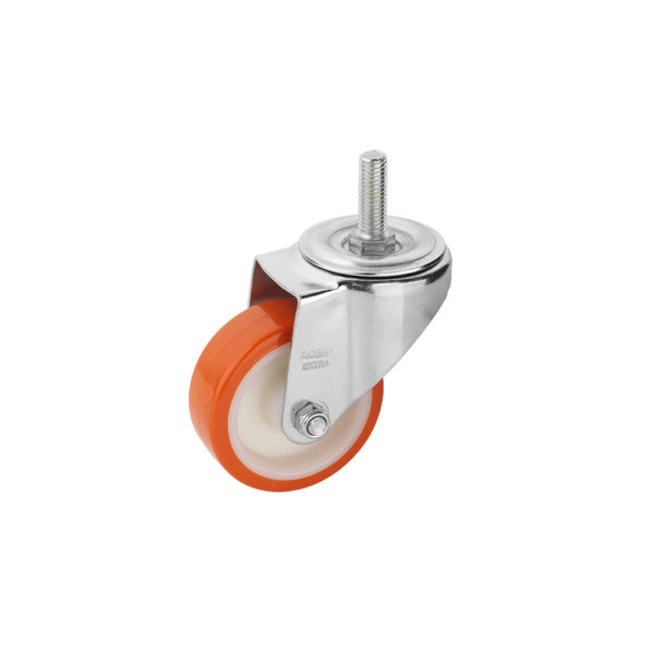 ROULETTE PIVOTANTE A TIGE 100MM POLYAMIDE BANDE POLYURETHANE ACEM